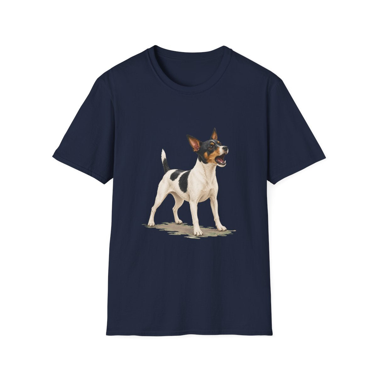 Rat Terrier Head Of Security Tee - Navy