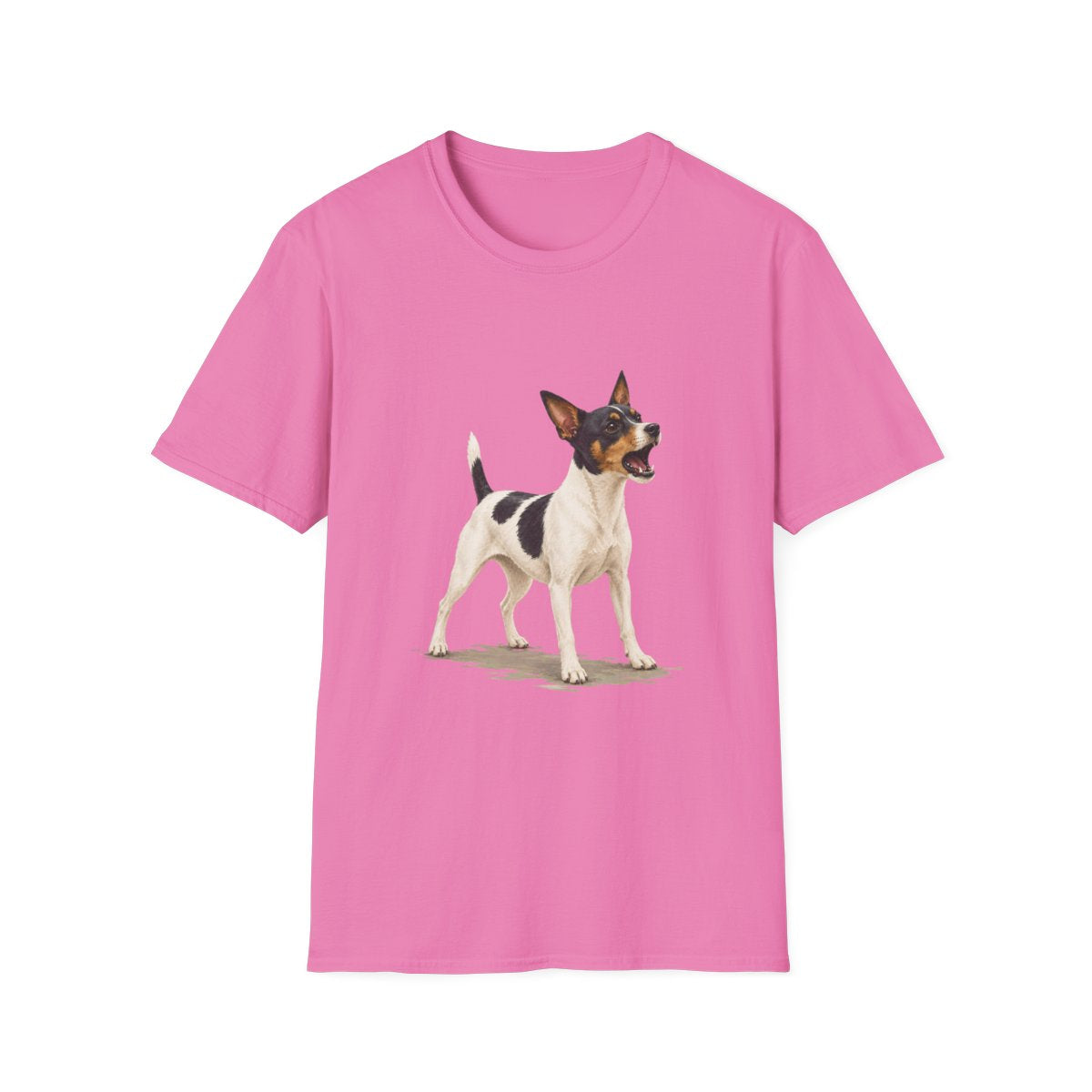 Rat Terrier Head Of Security Tee - Azalea