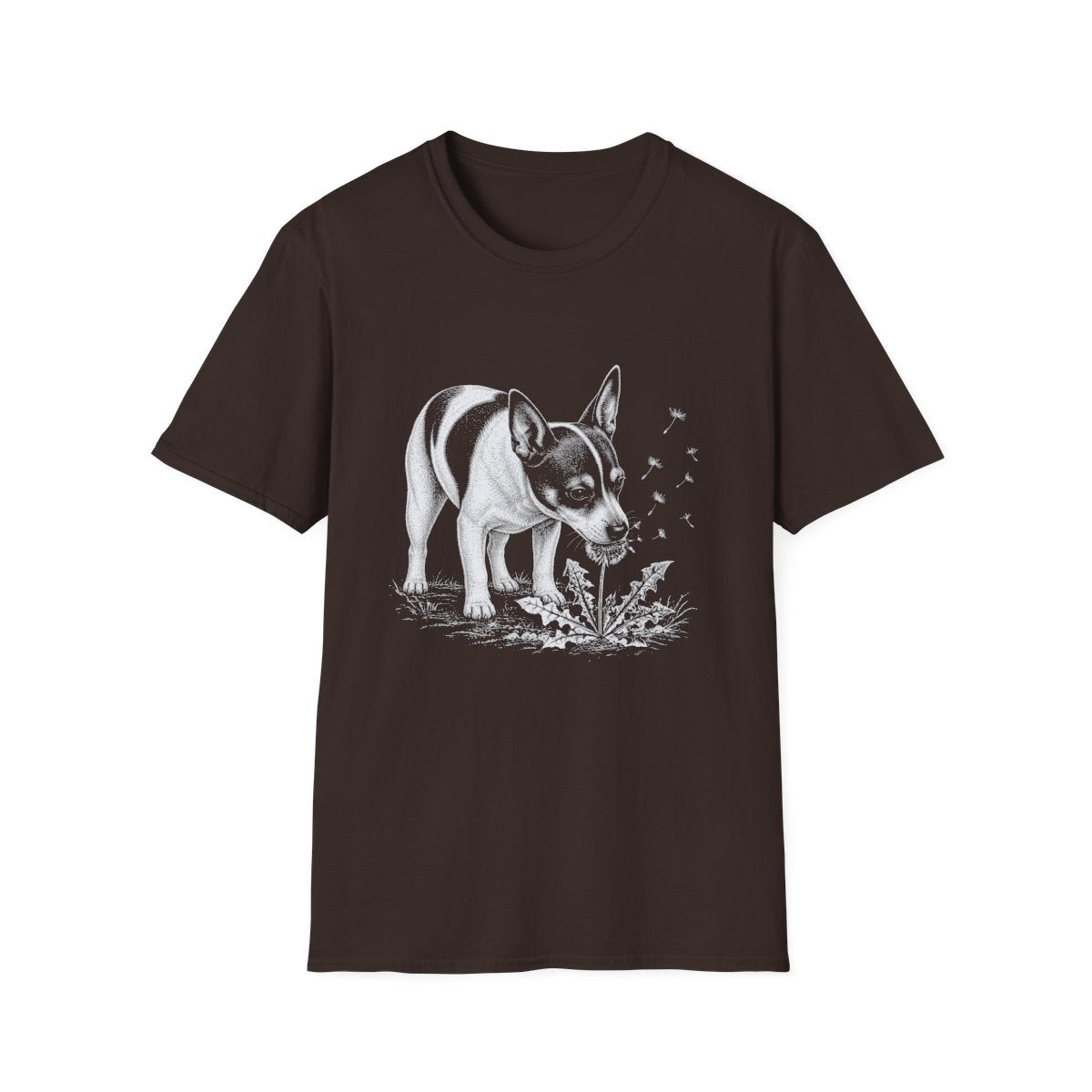 Rat Terrier Make A Wish Tee - Dark Chocolate
