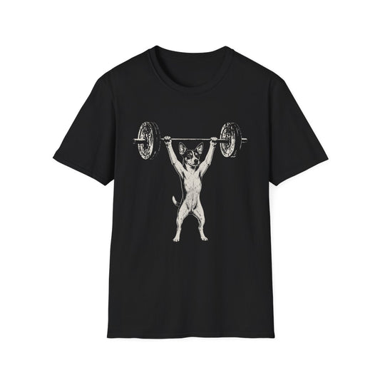 Rat Terrier Powerlifting Tee - Black