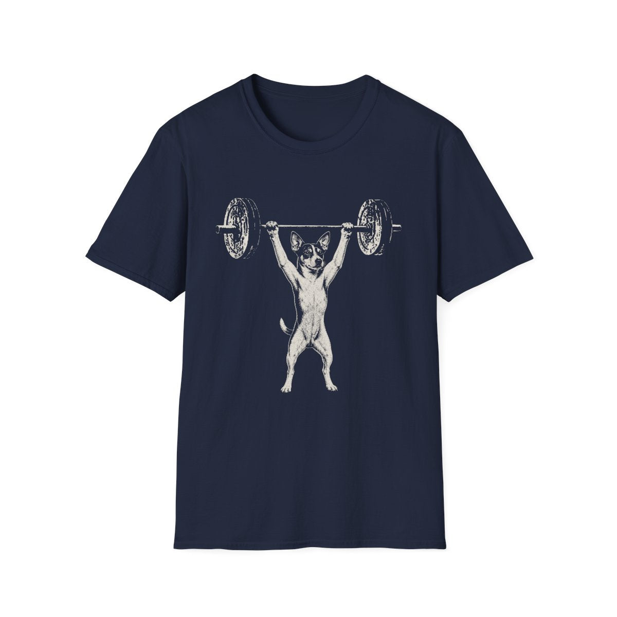 Rat Terrier Powerlifting Tee - Navy