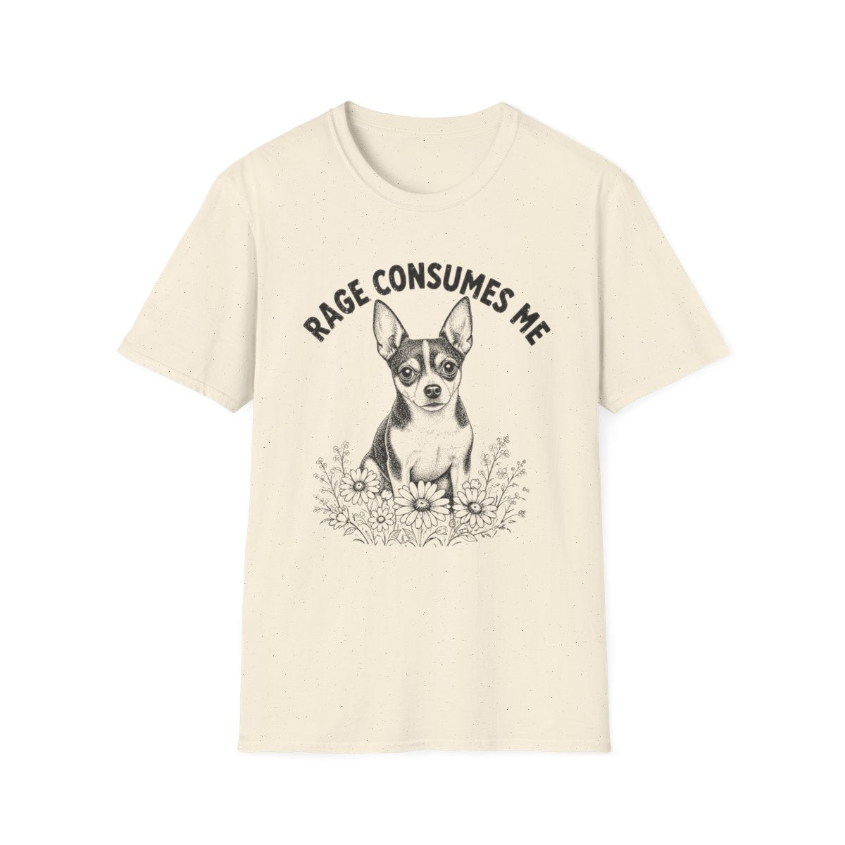 Rat Terrier Rage Consumes Me Tee - Natural