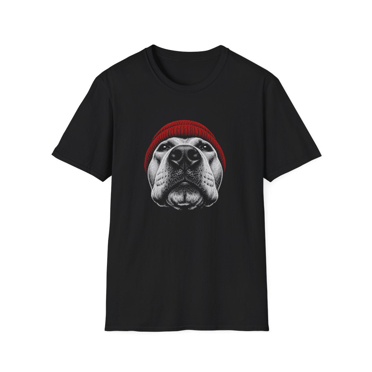 Red Hat American Staffordshire Terrier Tee - Black