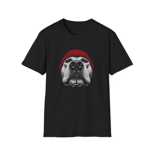 Red Hat American Staffordshire Terrier Tee - Black