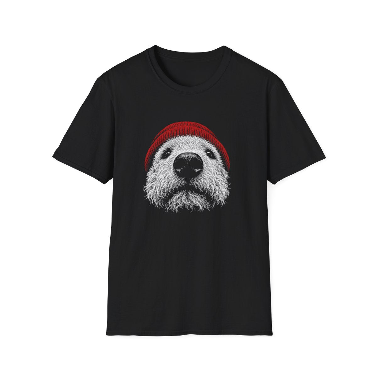 Red Hat Bedlington Terrier Tee - Black