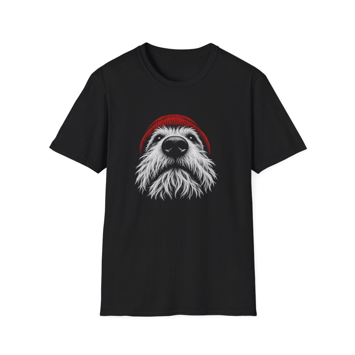 Red Hat Cesky Terrier Tee - Black