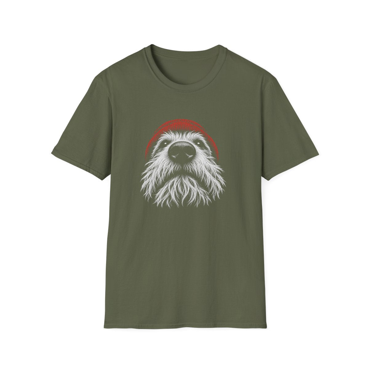 Red Hat Cesky Terrier Tee - Military Green