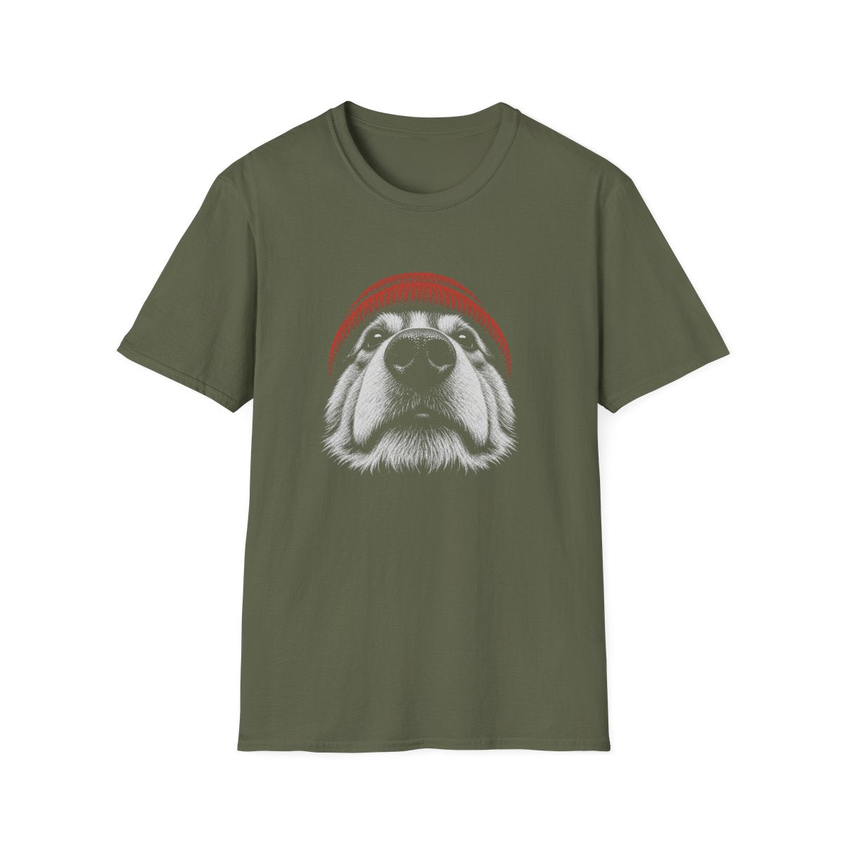Red Hat Corgi Tee - Military Green