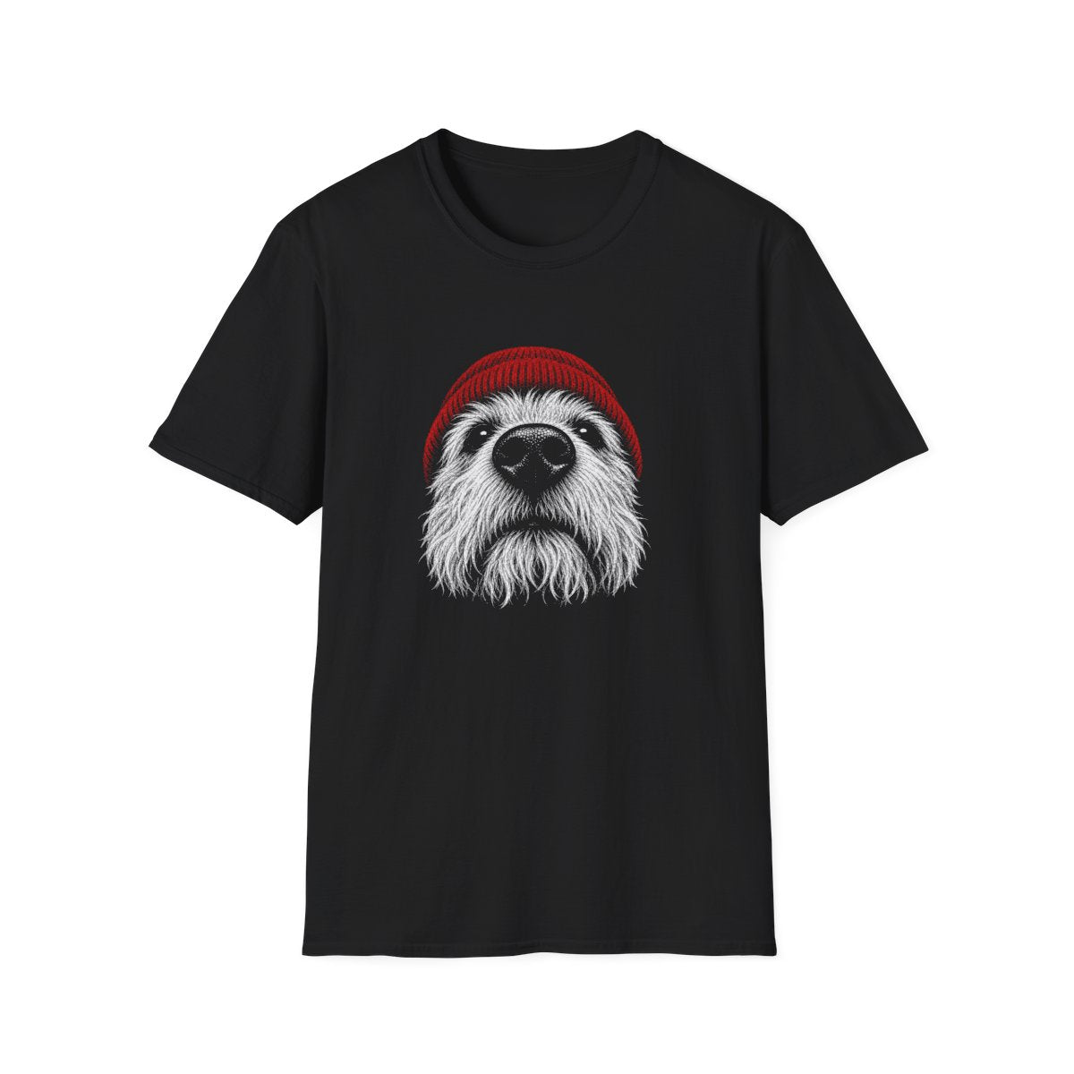 Red Hat Dandie Dinmont Terrier Tee - Black