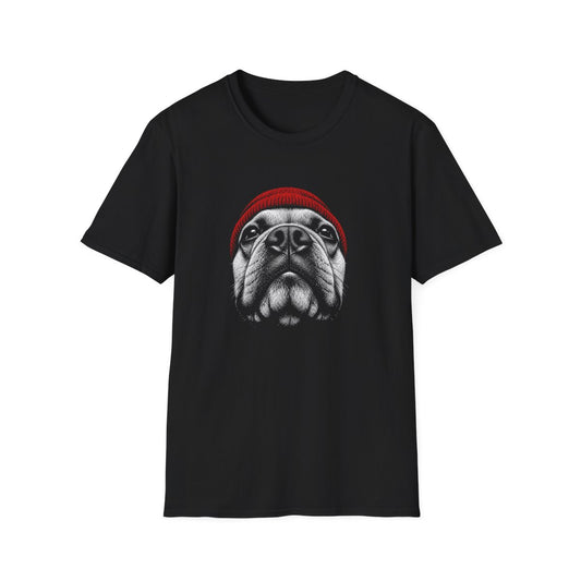 Red Hat French Bulldog Tee - Black
