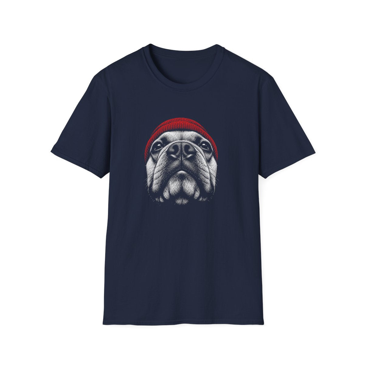 Red Hat French Bulldog Tee - Navy
