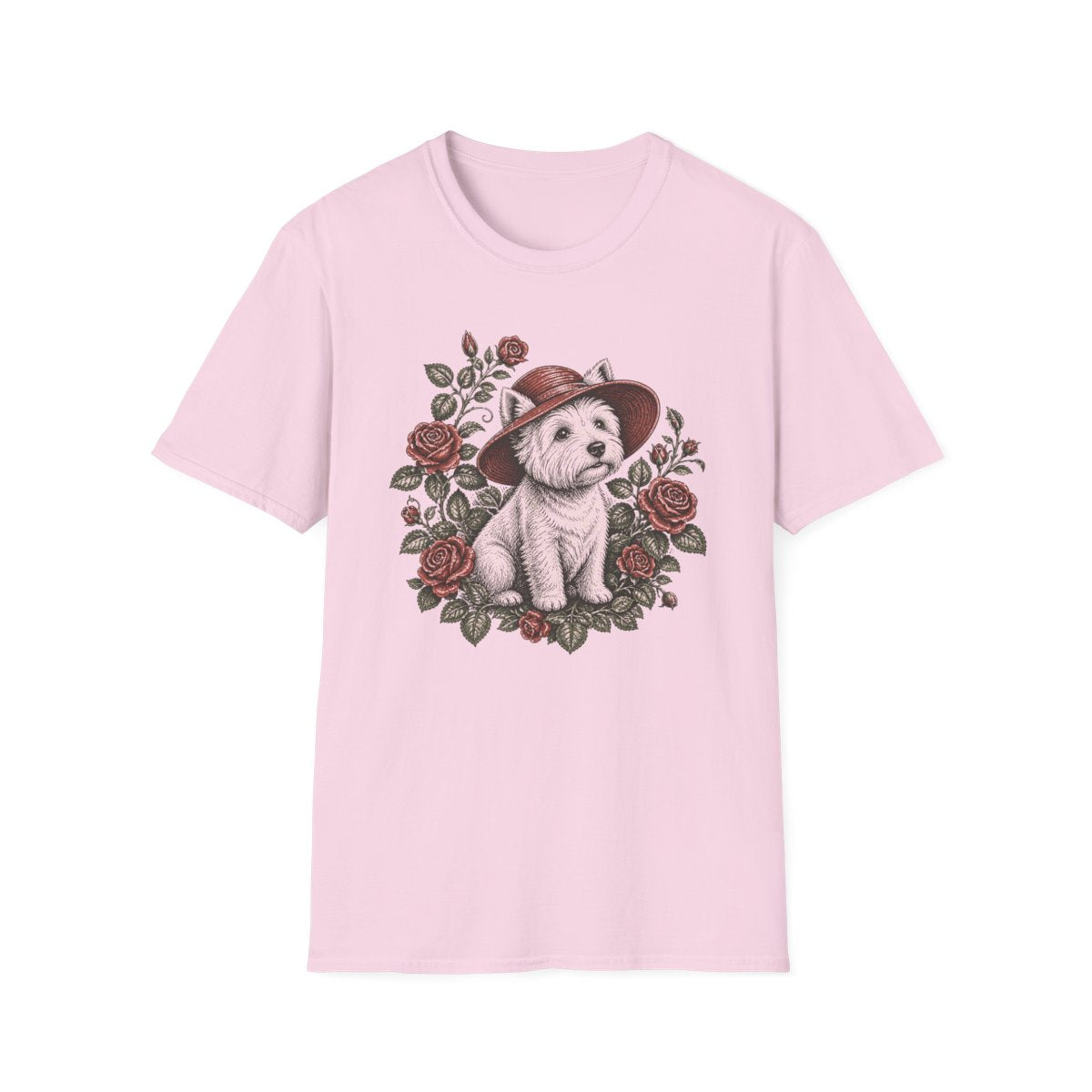 Red Hat Garden Westie Tee - Light Pink