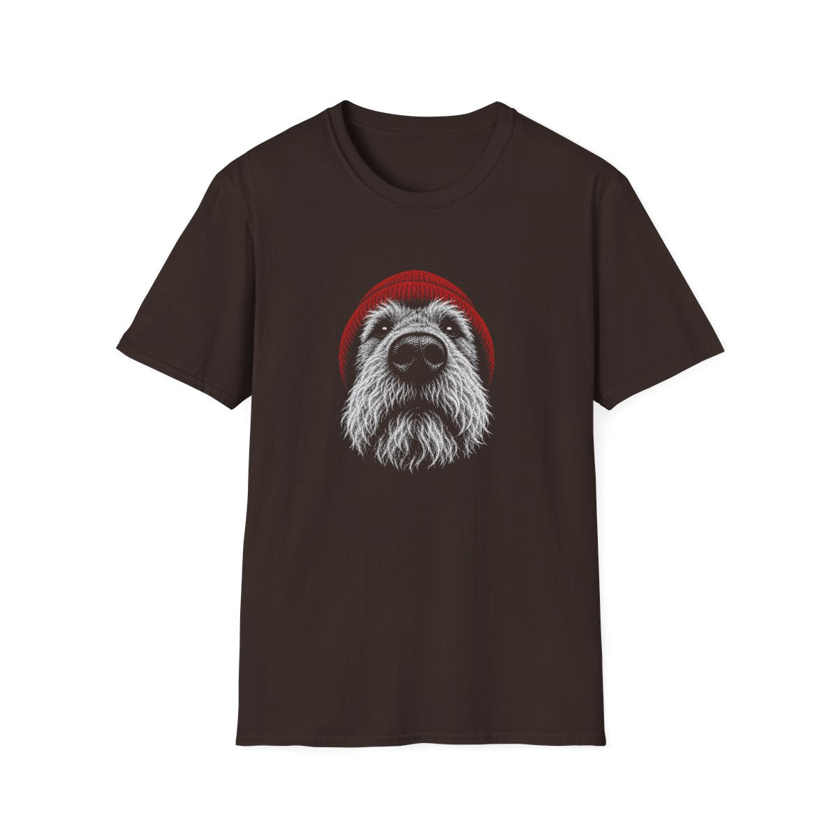 Red Hat Lakeland Terrier Tee - Dark Chocolate