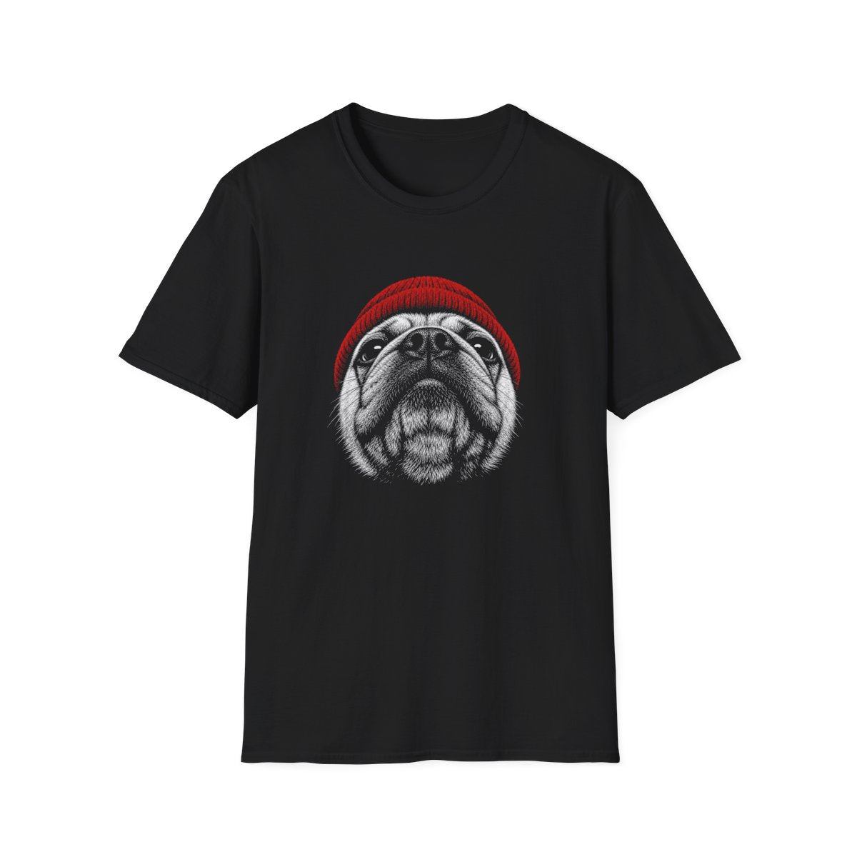 Red Hat Pug Tee - Black