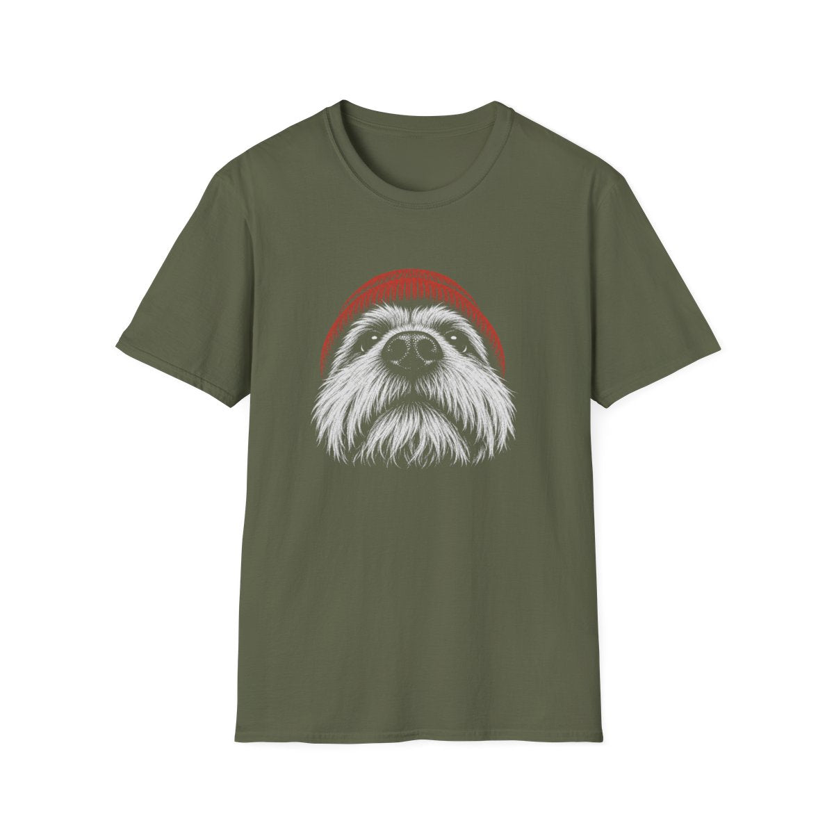 Red Hat Shih Tzu Tee - Military Green