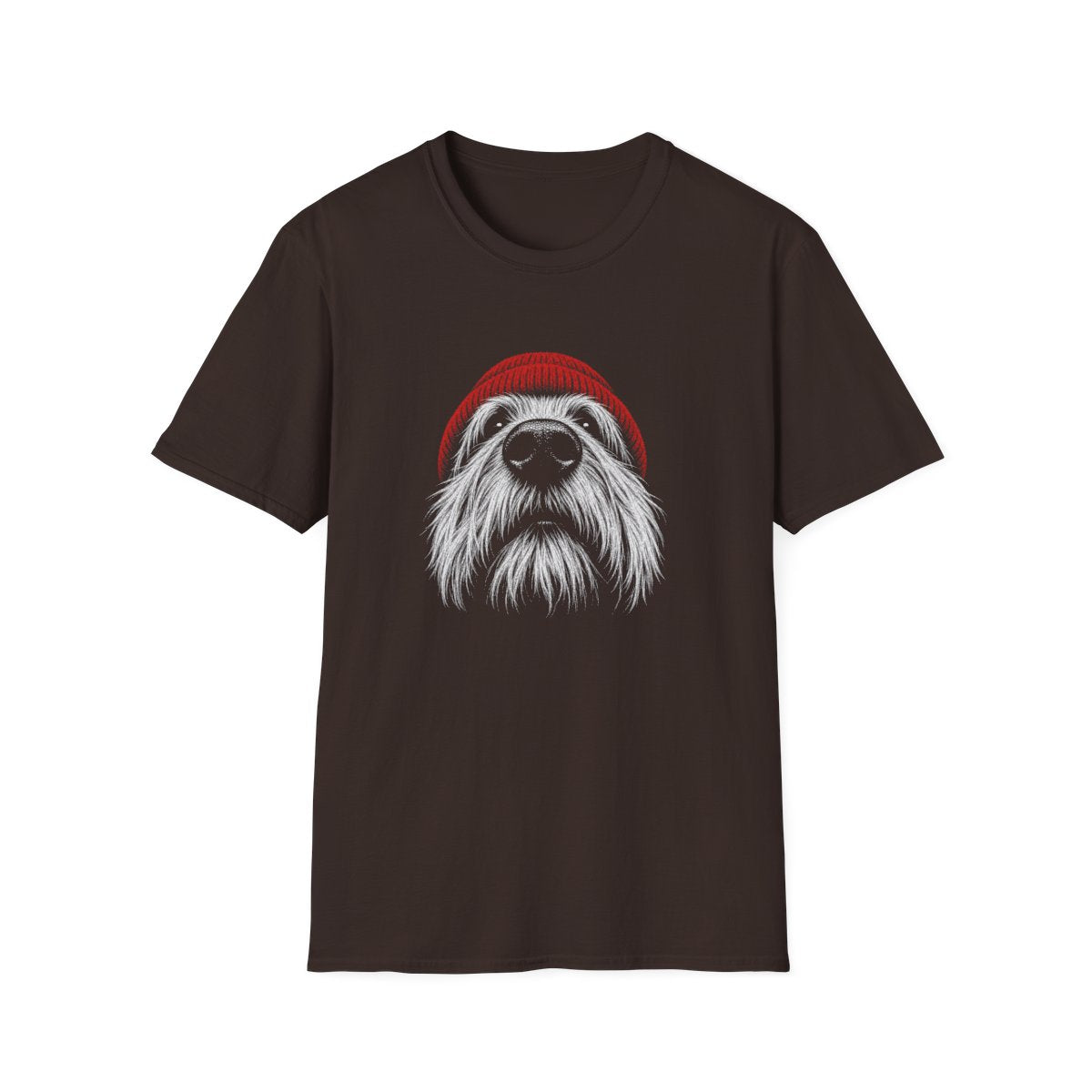 Red Hat Skye Terrier Tee - Dark Chocolate