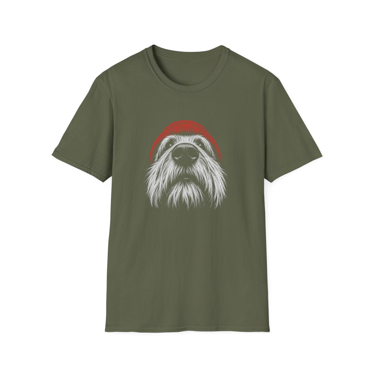 Red Hat Skye Terrier Tee - Military Green