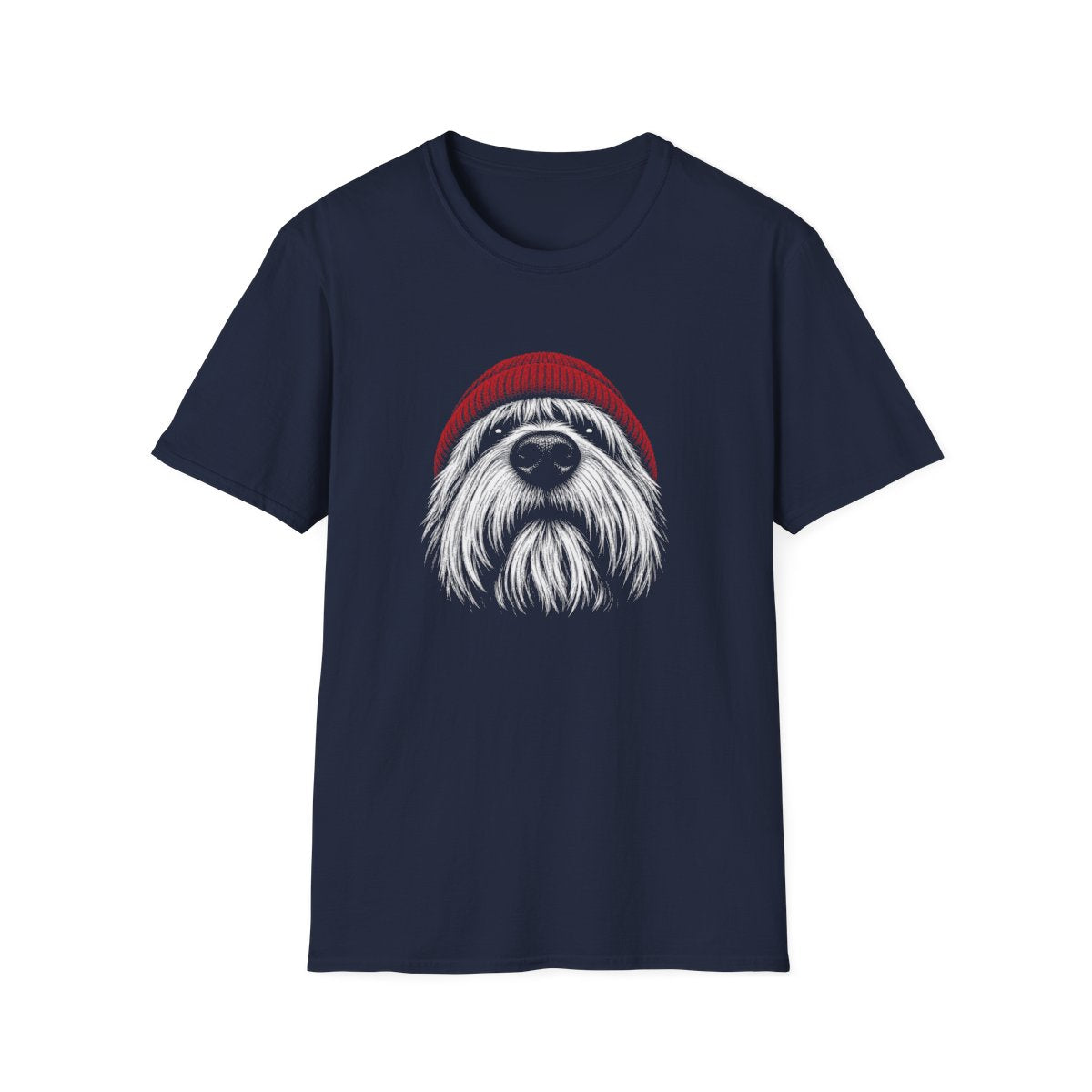 Red Hat Tibetan Terrier Tee - Navy