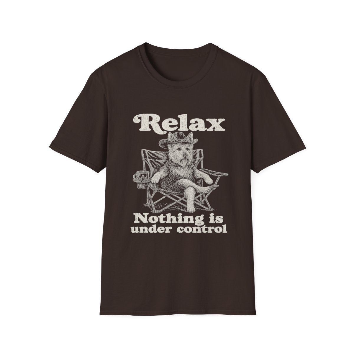 Relax Australian Terrier Tee - Dark Chocolate