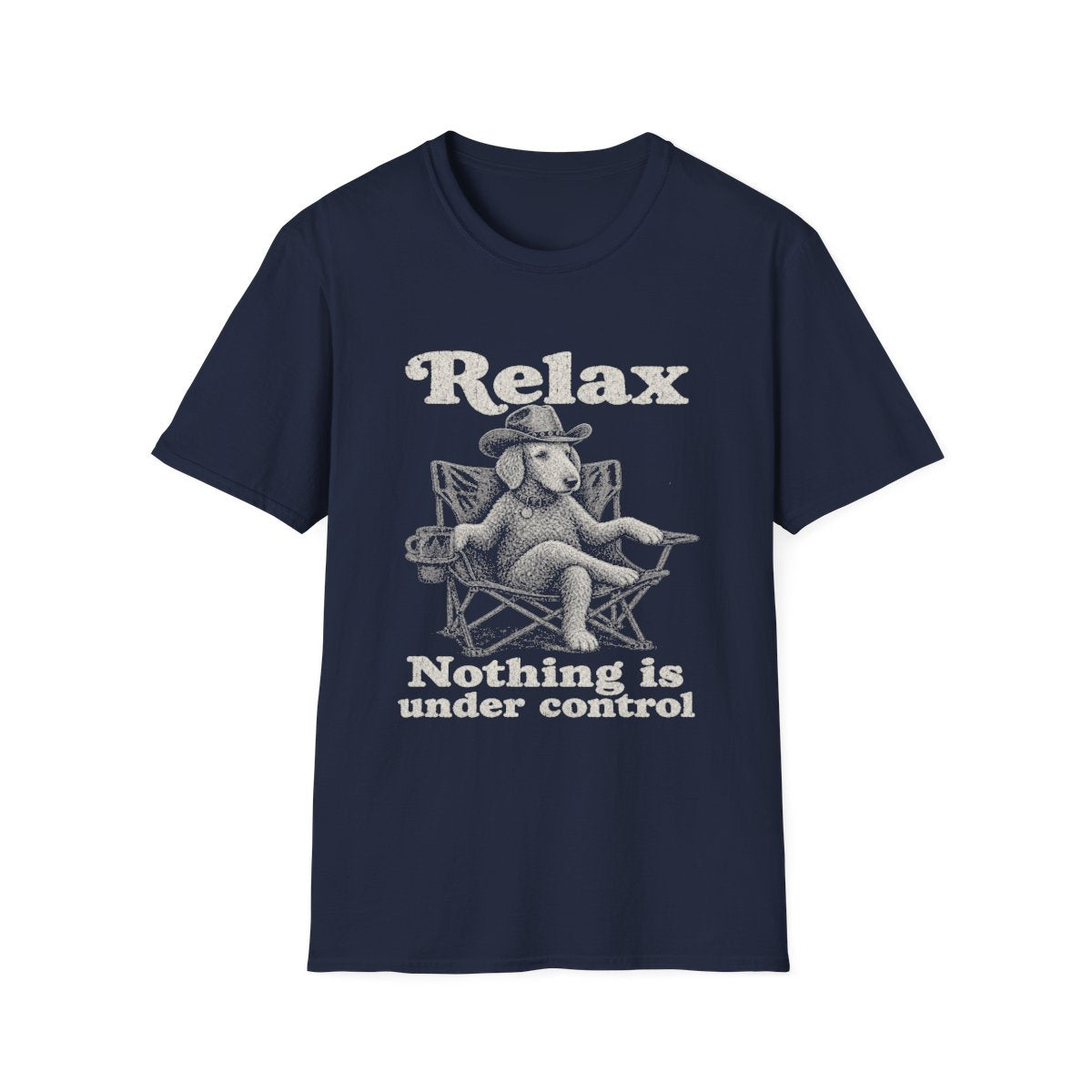 Relax Bedlington Terrier Tee - Navy