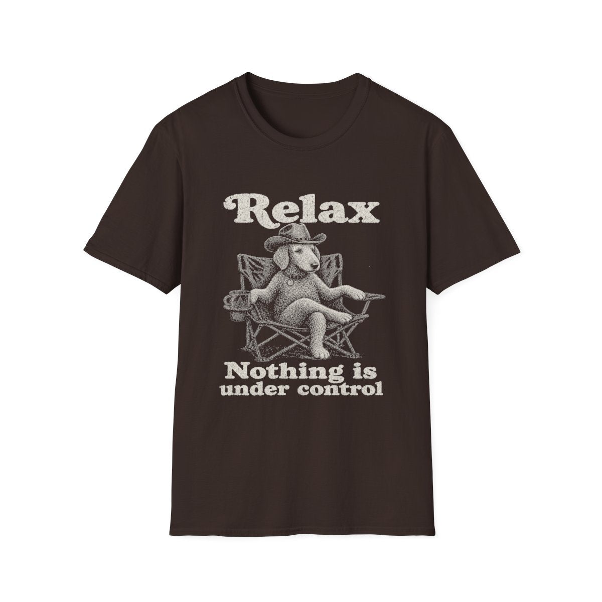 Relax Bedlington Terrier Tee - Dark Chocolate