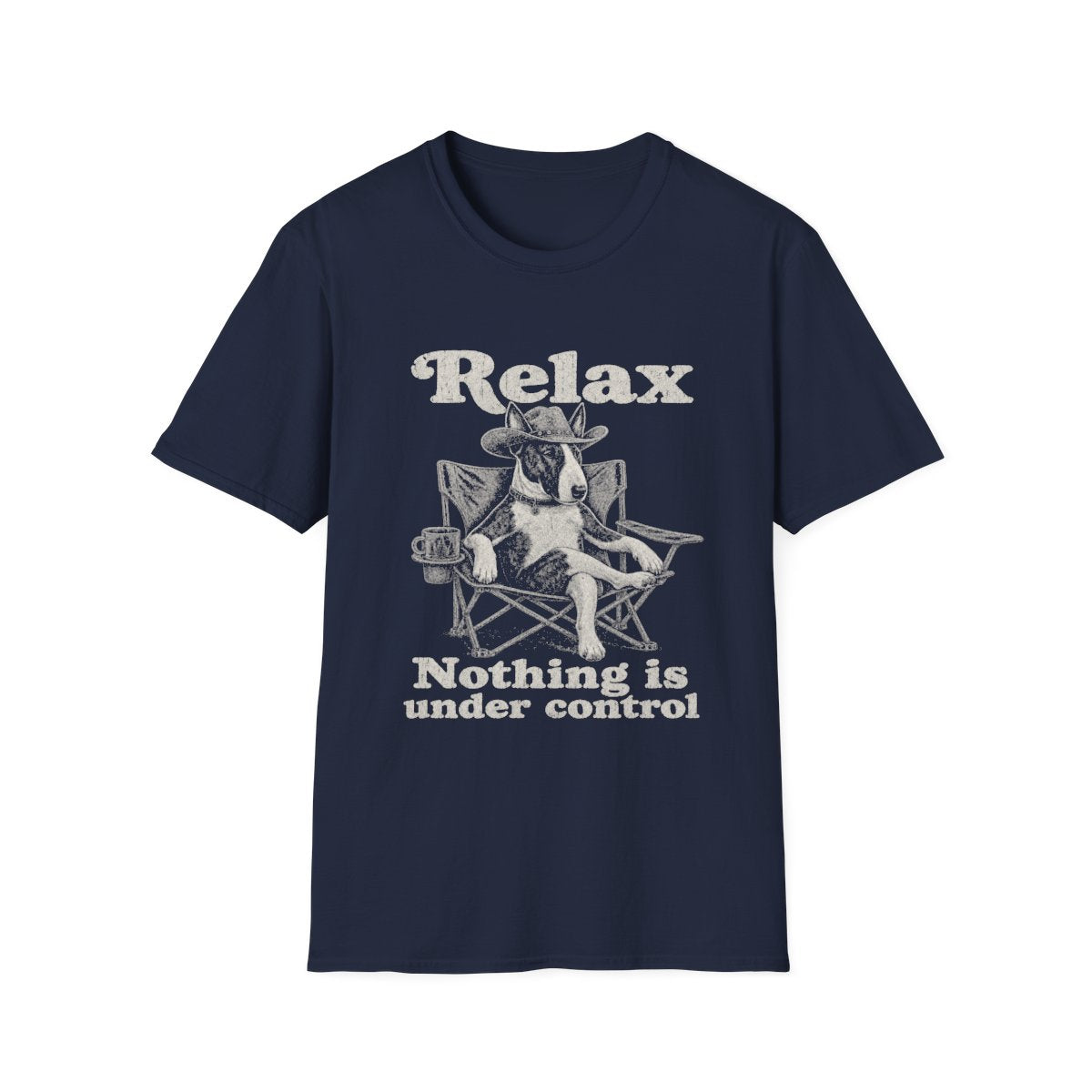 Relax Bull Terrier Tee - Navy