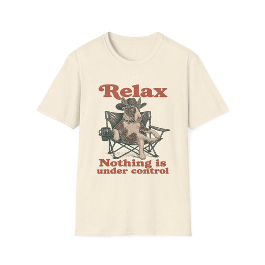 Relax Bull Terrier Tee - Natural