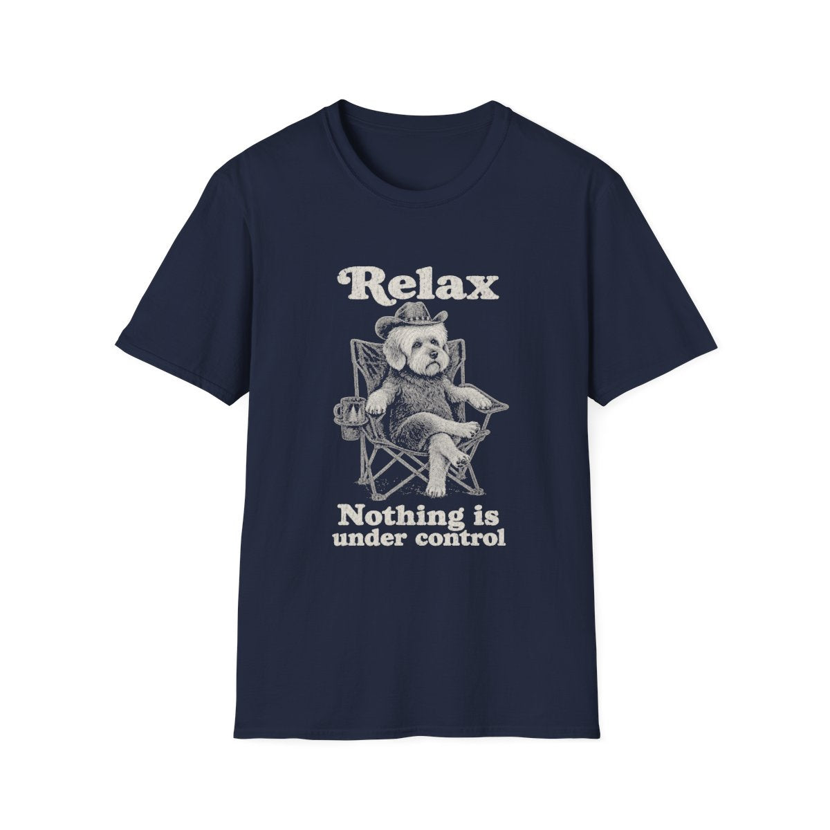Relax Dandie Dinmont Terrier Tee - Navy