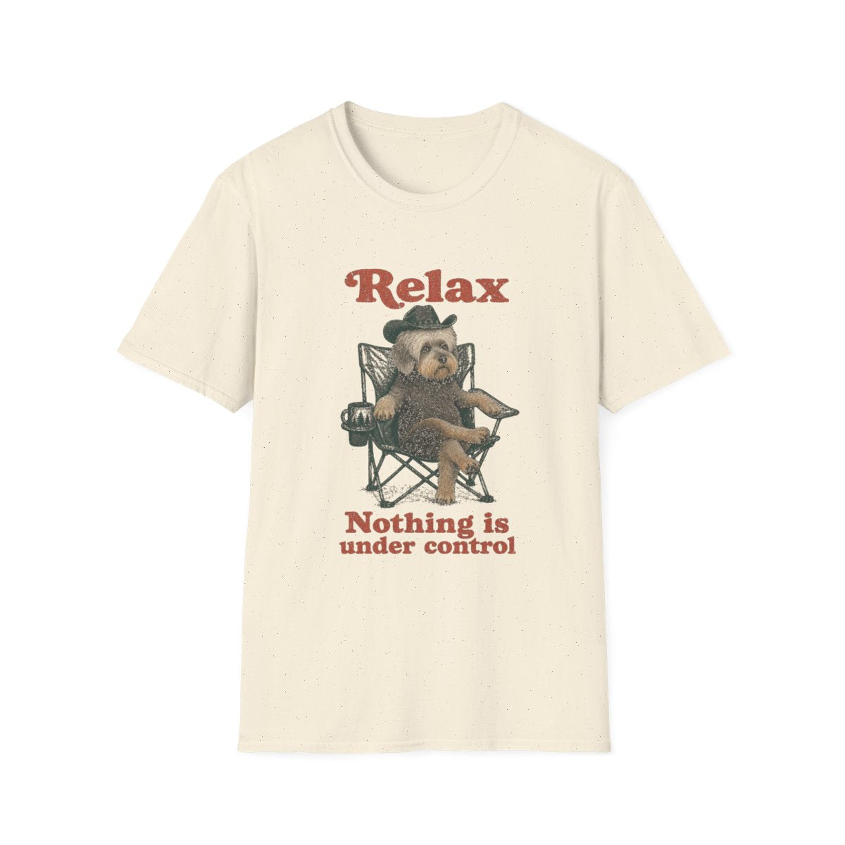 Relax Dandie Dinmont Terrier Tee - Natural