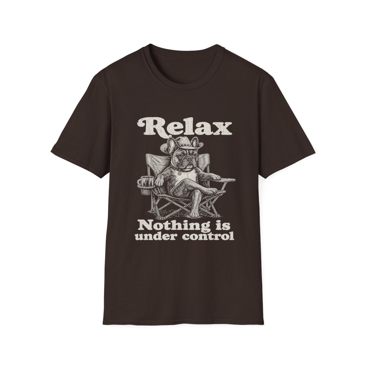 Relax French Bulldog Tee - Dark Chocolate