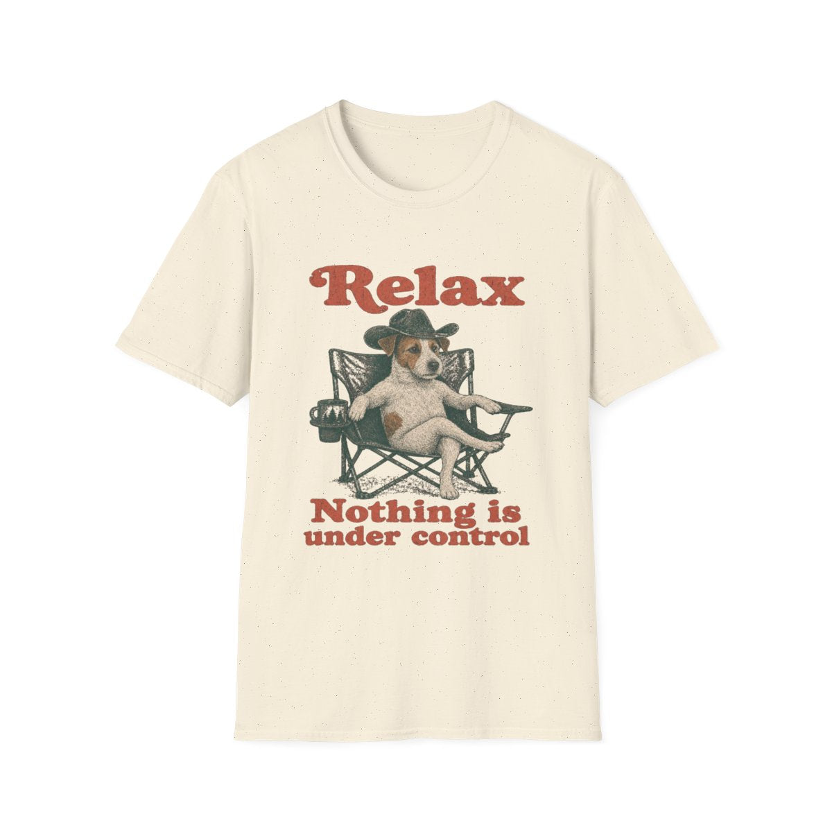 Relax Parson Russell Terrier Tee - Natural