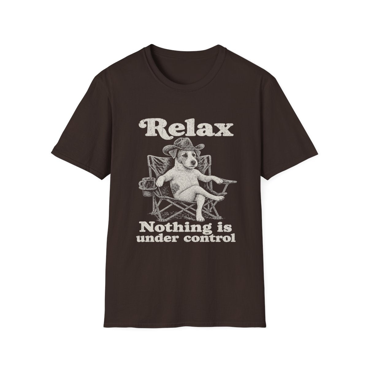 Relax Parson Russell Terrier Tee - Dark Chocolate