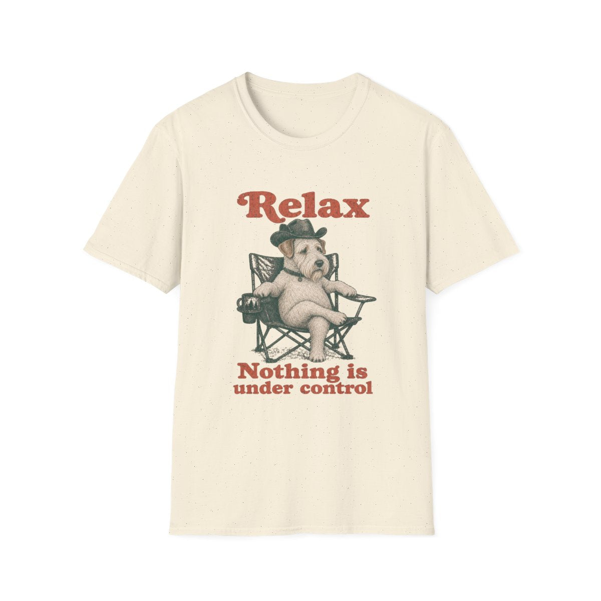 Relax Sealyham Terrier Tee - Natural