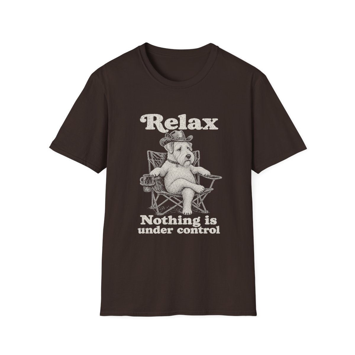 Relax Sealyham Terrier Tee - Dark Chocolate
