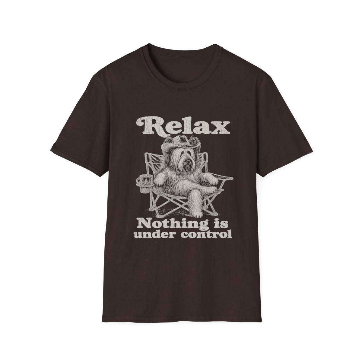 Relax Skye Terrier Tee - Dark Chocolate