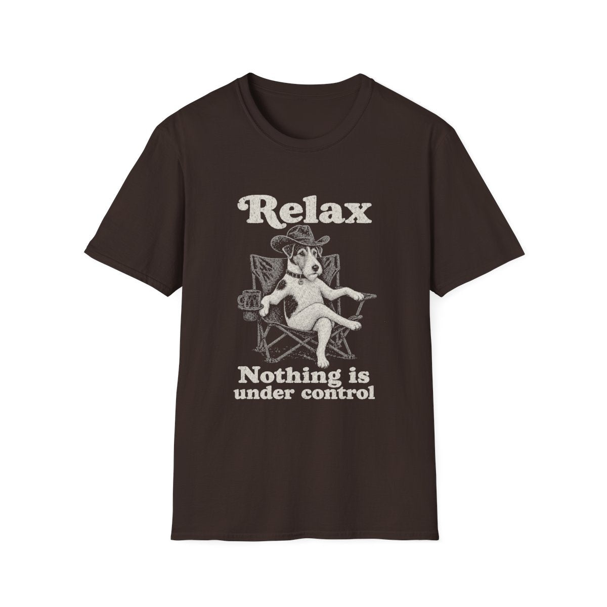 Relax Smooth Fox Terrier Tee - Dark Chocolate