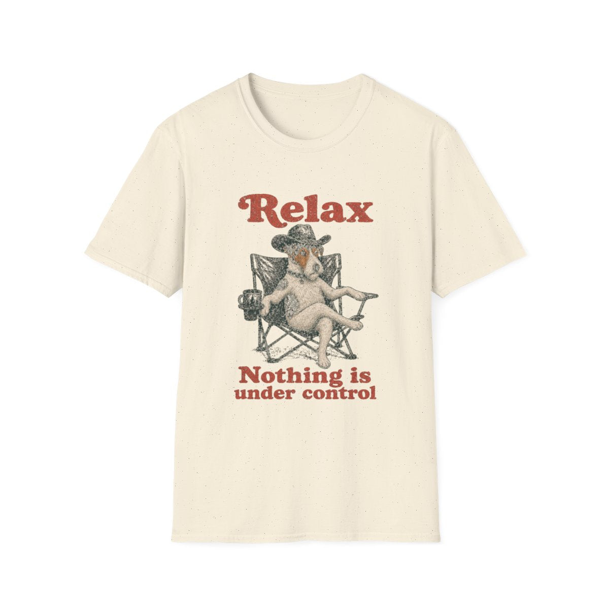 Relax Smooth Fox Terrier Tee - Natural