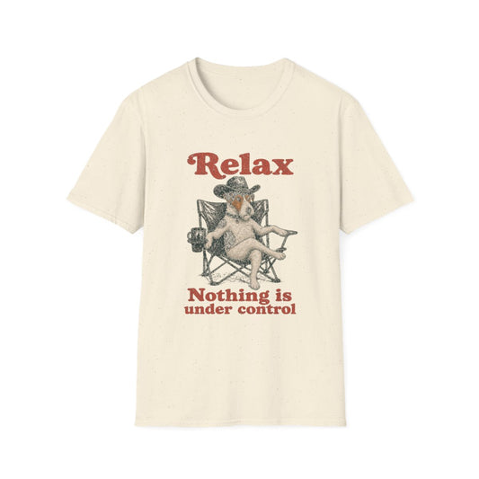 Relax Smooth Fox Terrier Tee - Natural