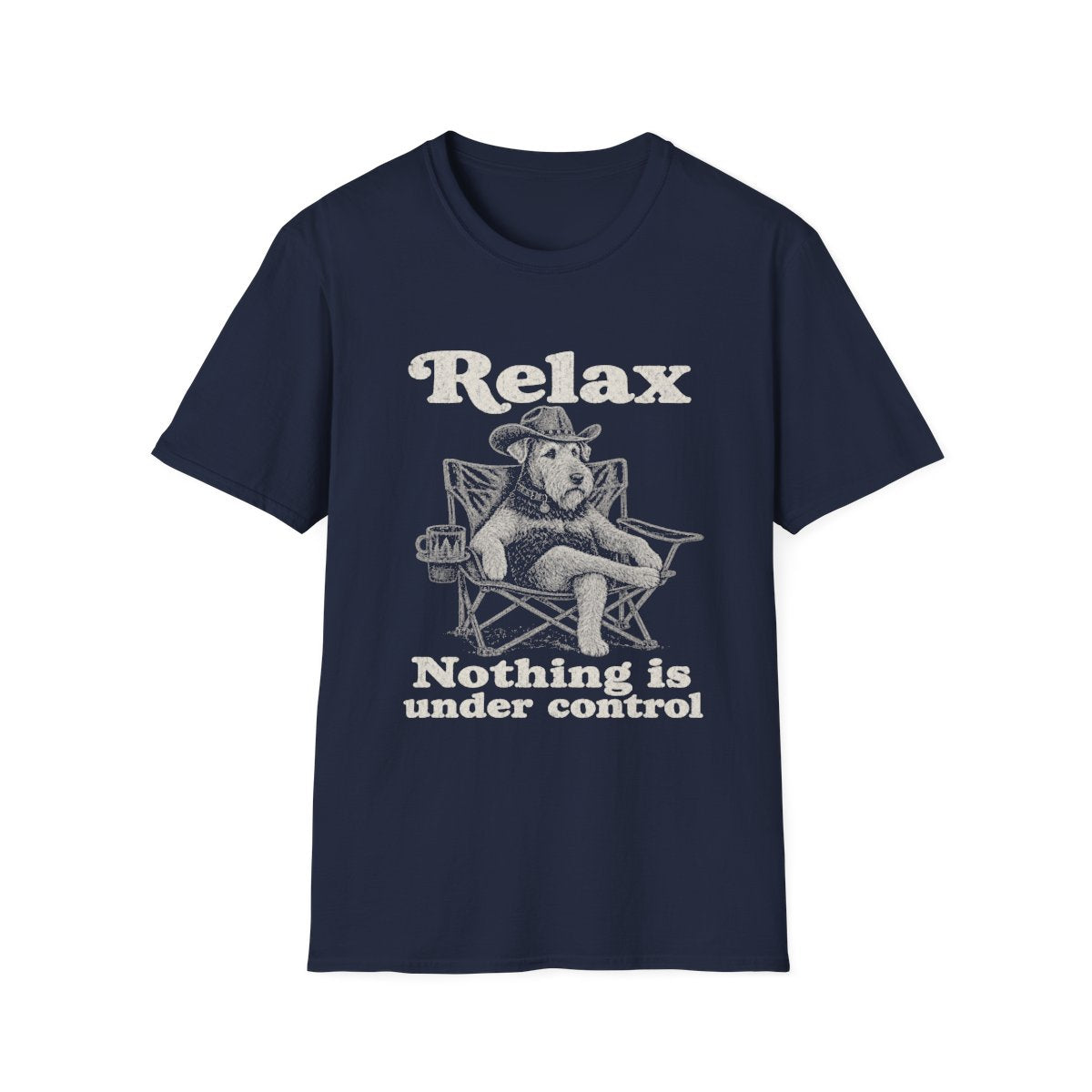 Relax Welsh Terrier Tee - Navy