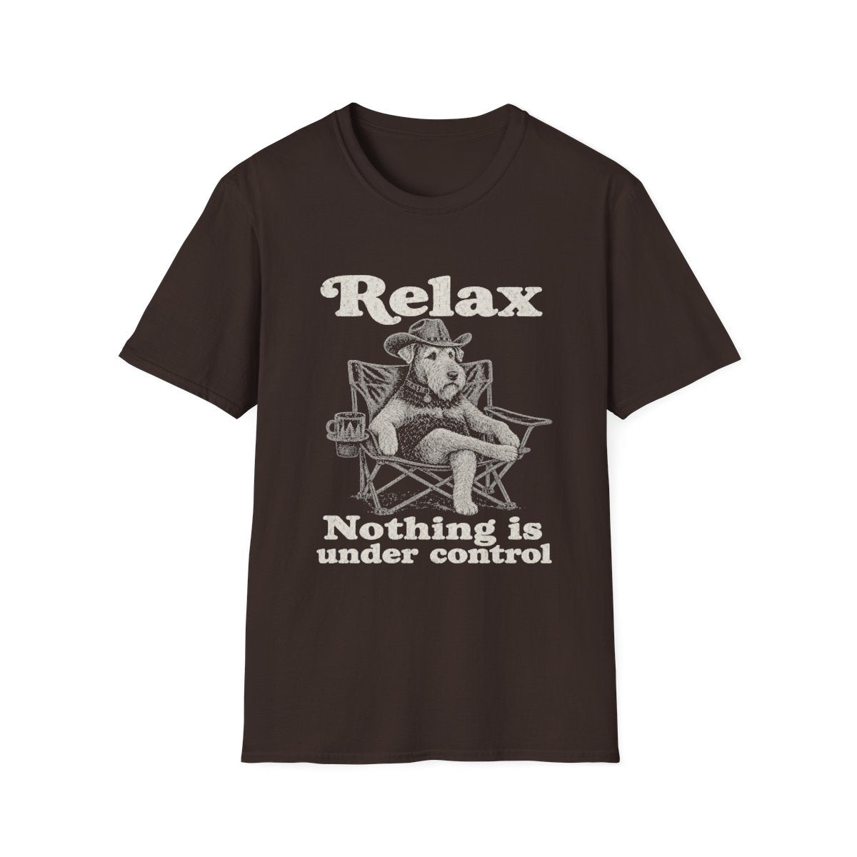 Relax Welsh Terrier Tee - Dark Chocolate
