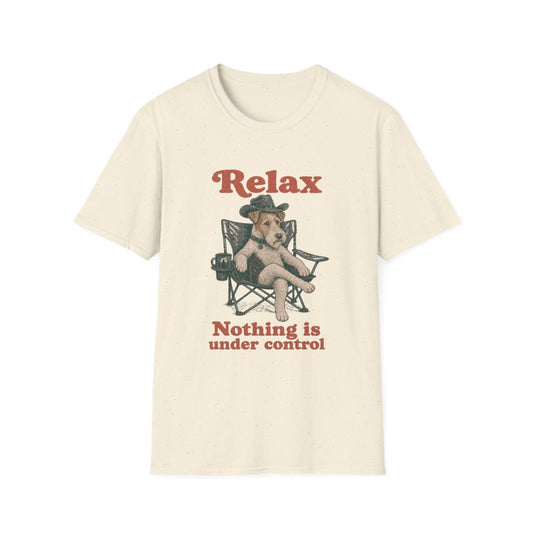 Relax Wire Fox Terrier Tee - Natural