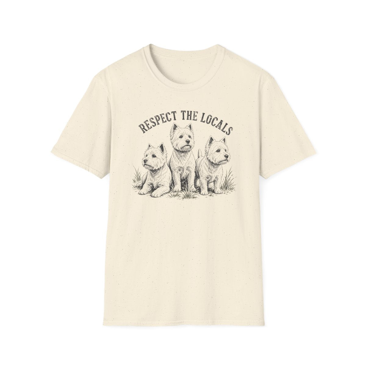 Respect The Locals Westie Tee - Natural