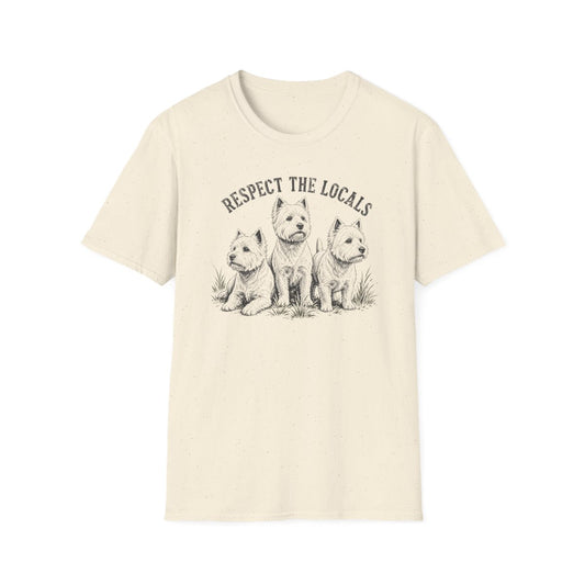 Respect The Locals Westie Tee - Natural
