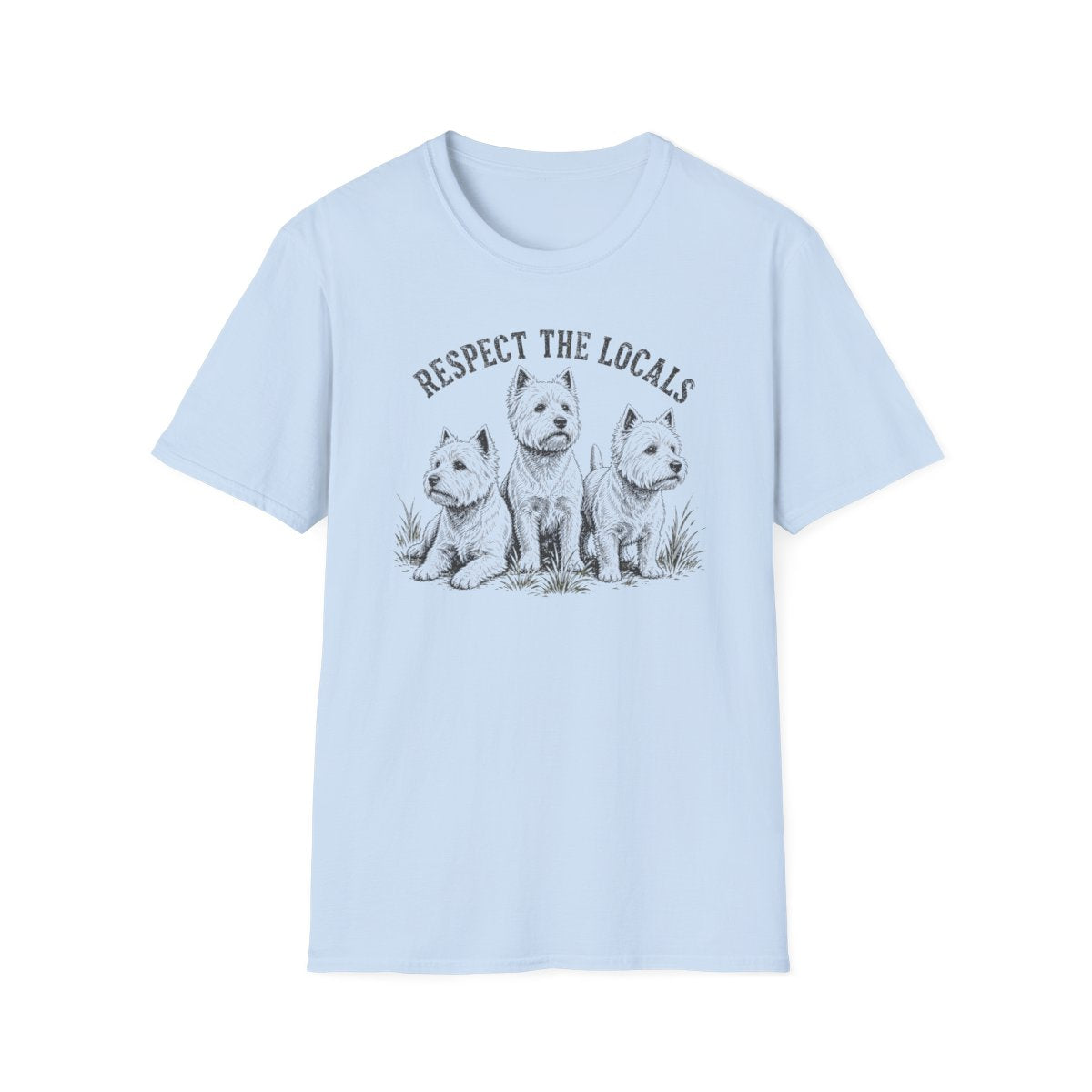 Respect The Locals Westie Tee - Light Blue