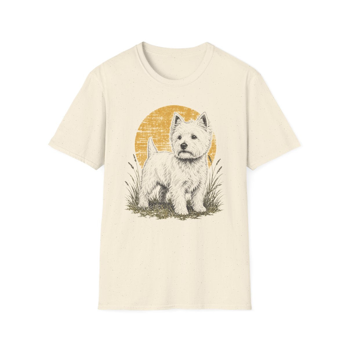 Retro 90s Westie Tee - Natural