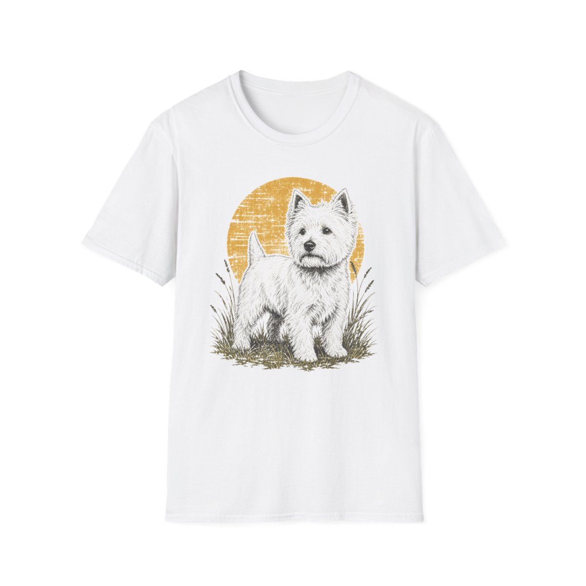 Retro 90s Westie Tee - White