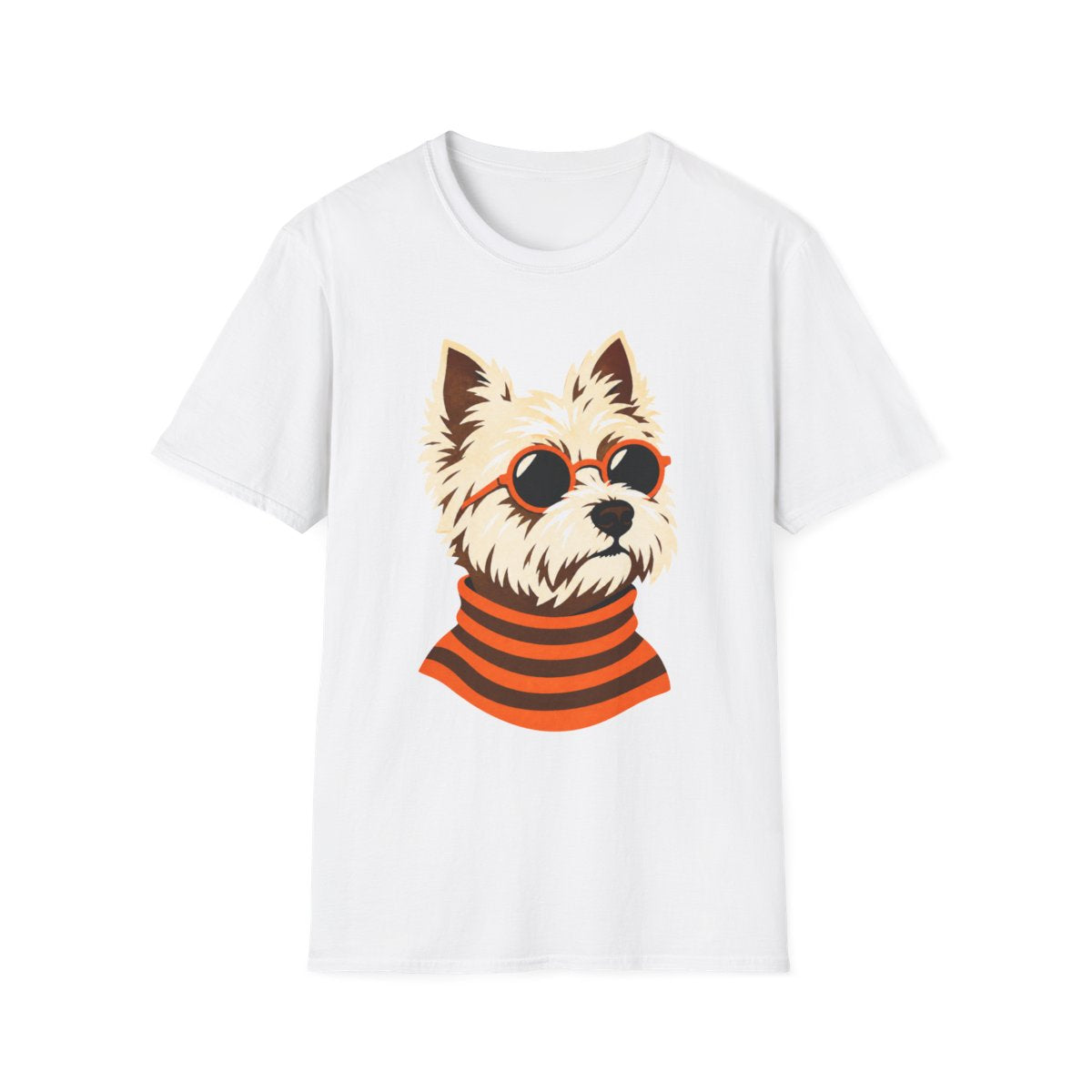 Retro Turtleneck Westie Tee - White