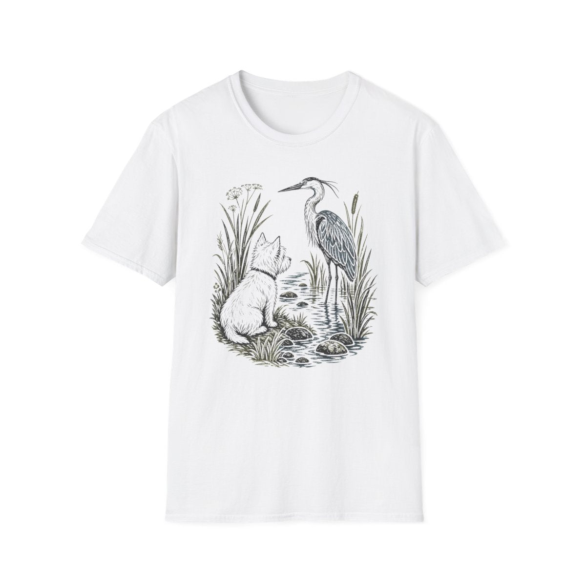 Riverbank Westie Tee - White