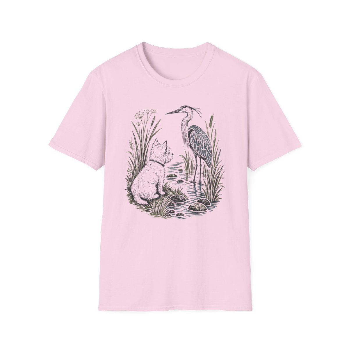 Riverbank Westie Tee - Light Pink