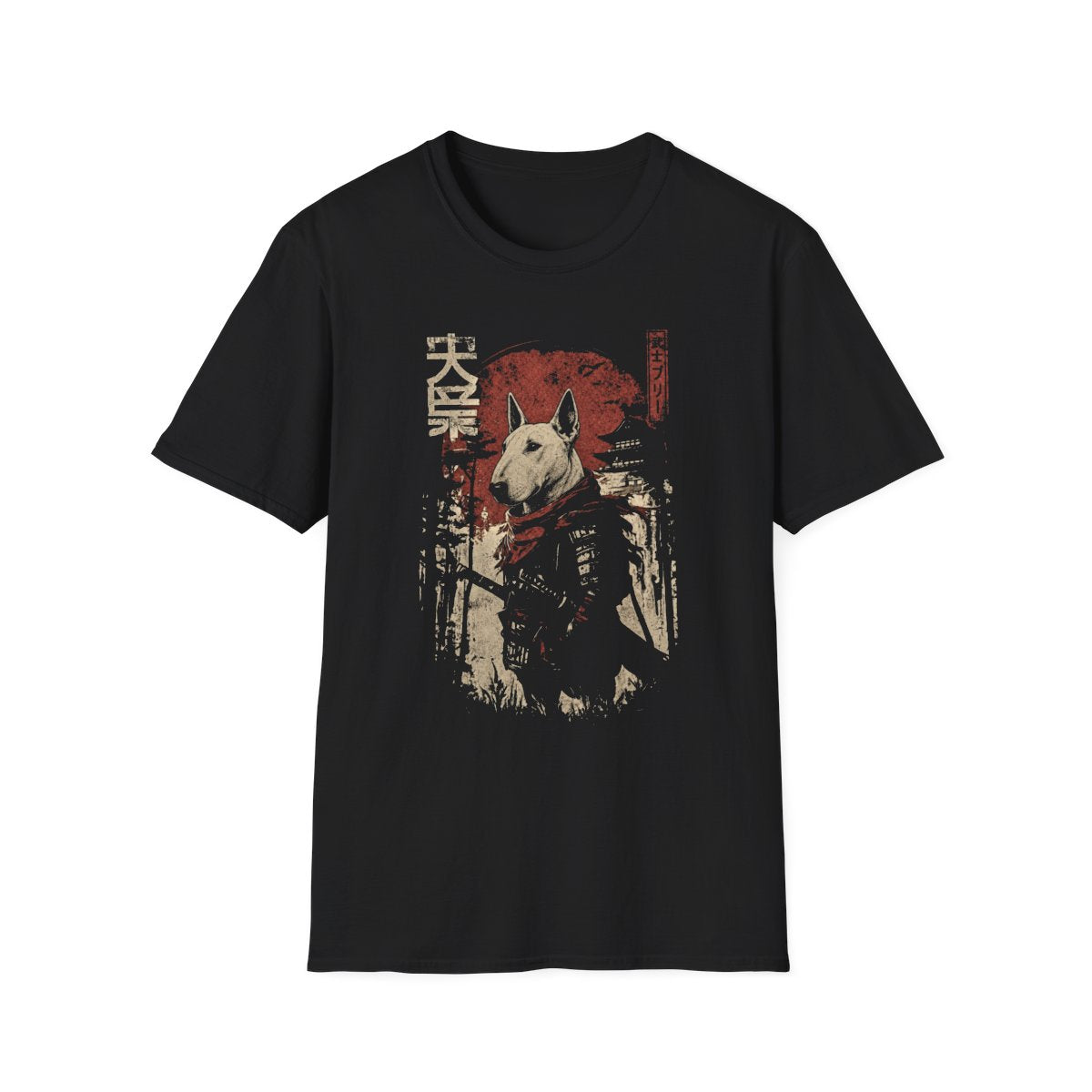 Samurai Bull Terrier Warrior Tee - Black